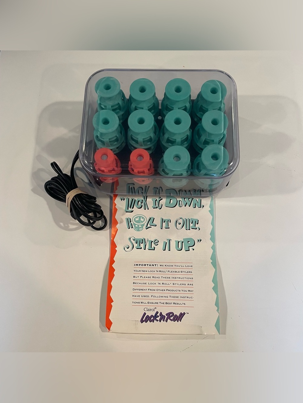 Clairol Lock N Roll Hot Hair Rollers Curlers Pageant 24 Spoolies Works